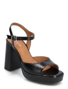 429-Bamba Cuir Sandal Med Klack Black Jonak Paris