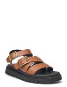 Rebecca Buckle Platta Sandaler Brown Shoe The Bear