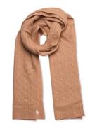Rib-Knit Wool-Cashmere Scarf Accessories Scarves Winter Scarves Beige ...
