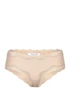 Silk Hipster W/ Lace Hipstertrosa Underkläder Beige Rosemunde