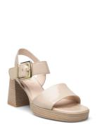 Platform Sandal Sandal Med Klack Beige Gabor