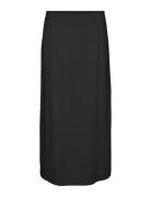 Vmmymilo Hw 7/8 Skirt Wvn Ga Knälång Kjol Black Vero Moda