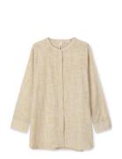 Juna Monochrome Lines Ida Shirt Beige