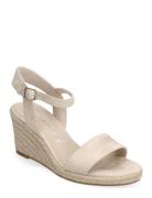 Women Sandals Sko Wedge Beige Tamaris