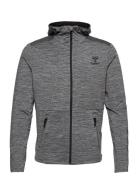 Hmlaston Zip Hoodie Sport Sweat-shirts & Hoodies Hoodies Grey Hummel