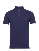 Polo Ralph Lauren Slim Fit Mesh Polo Shirt Marinblå