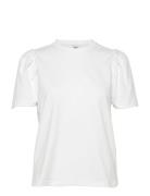 Isa Puff Sleeve Tee Tops T-shirts & Tops Short-sleeved White Twist & T...