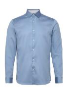 Selected Homme Slhslimflex-Park Shirt Ls B Blå