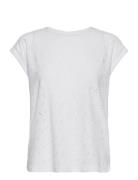 Fqblond-Tee-Flower Tops T-shirts & Tops Short-sleeved White FREE/QUENT