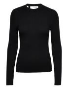 Slflydia New Rib Ls Knit O-Neck B Tops T-shirts & Tops Long-sleeved Bl...