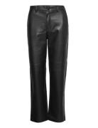Trouser Kat Pu Bottoms Trousers Leather Leggings-Byxor Black Lindex