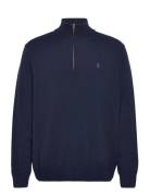 Wool Quarter-Zip Sweater Tops Knitwear Half Zip Jumpers Navy Polo Ralp...