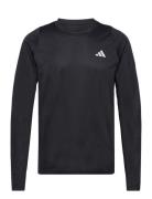 Run Icons 3S Ls Sport T-shirts Long-sleeved Black Adidas Performance