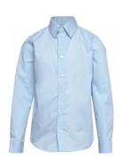 Jjjoe Shirt Ls Plain Jnr Tops Shirts Long-sleeved Shirts Blue Jack & J...