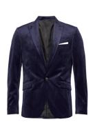 Velvet Blazer Suits & Blazers Blazers Single Breasted Blazers Navy Lin...
