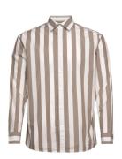 Selected Homme Slhregredster Shirt Stripe Ls W Brun