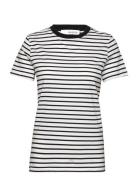 Selected Femme Slfmyessential Ss Stripe O-Neck Tee Noos Svart