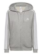 Essentials 3-Stripes French Terry Regular Full-Zip Hoodie Sport Sweat-...