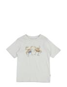 T-Shirt Beach Crabs Tops T-shirts Short-sleeved Blue Wheat