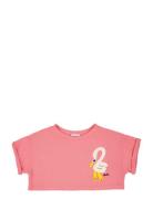 Pelican Cropped Sweatshirt Tops T-shirts Short-sleeved Pink Bobo Chose...