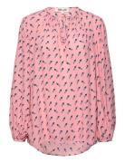 Dvf New Freddie Blouse Tops Blouses Long-sleeved Pink Diane Von Furste...