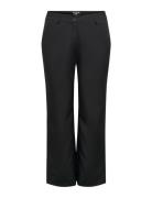 Carlana-Berry Mid Straight Pant Wvn Bottoms Trousers Straight Leg Blac...