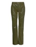 Enastrid Pants 6949 Bottoms Trousers Leather Leggings-Byxor Khaki Gree...
