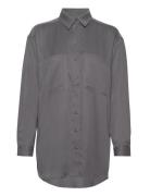 Esleonora Ls Shirt Tops Shirts Long-sleeved Grey Esme Studios