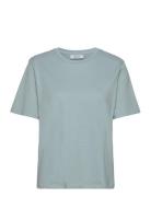 Mschjo Organic Tee Tops T-shirts & Tops Short-sleeved Blue MSCH Copenh...