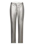 Vipen Rw Coated Pu Pant Bottoms Trousers Leather Leggings-Byxor Silver...