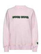 Leia Logo Sweatshirt Tops Sweat-shirts & Hoodies Sweat-shirts Pink Woo...