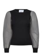 Nilla Knit Pullover Tops Knitwear Jumpers Black Minus