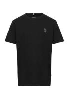 Classic Jersey T-Shirt Tops T-shirts Short-sleeved Black U.S. Polo Ass...