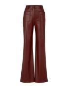 Hulara-1 Bottoms Trousers Leather Leggings-Byxor Burgundy HUGO