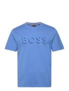 Tiburt 339 Tops T-shirts Short-sleeved Blue BOSS