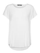 Vmbecca Plain Ss Top Wvn Noos Tops T-shirts & Tops Short-sleeved White...