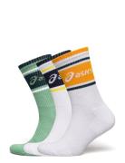 3 Pack Asics Logo Crew Sock Sport Socks Regular Socks White Asics