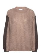 Noel Knit Sweater Tops Knitwear Jumpers Brown Noella