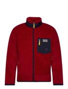 Pile Fleece Jacket Tops Sweat-shirts & Hoodies Fleeces & Midlayers Red...