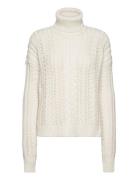 Cotton Acrylic-Ls Sweater Tops Knitwear Turtleneck Cream Lauren Ralph ...