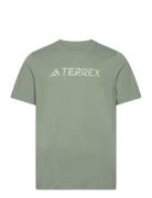 Terrex Classic Logo T-Shirt Sport T-shirts Short-sleeved Green Adidas ...