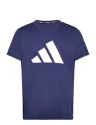 Run It Tee Sport T-shirts Short-sleeved Blue Adidas Performance