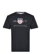 Reg Archive Shield Ss T-Shirt Tops T-shirts Short-sleeved Black GANT