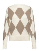 Msilaya Knit Pullover Tops Knitwear Jumpers Brown Minus