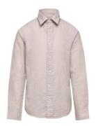 Jack & J S Jjelinen Blend Shirt Ls Sn Jnr Beige