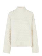 Glava Knit T-Neck Tops Knitwear Jumpers Cream Second Female