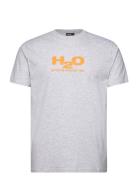 Logo Tee Tops T-shirts Short-sleeved Grey H2O