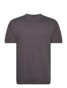Texture Jersey T Shirt Tops T-shirts Short-sleeved Grey French Connect...