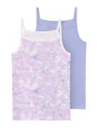 Nkfstrap Top 2P Calcite Frozen Noos Tops T-shirts Sleeveless Purple Na...