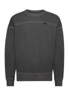 Garment Dyed Loose R Sw Tops Sweat-shirts & Hoodies Sweat-shirts Black...